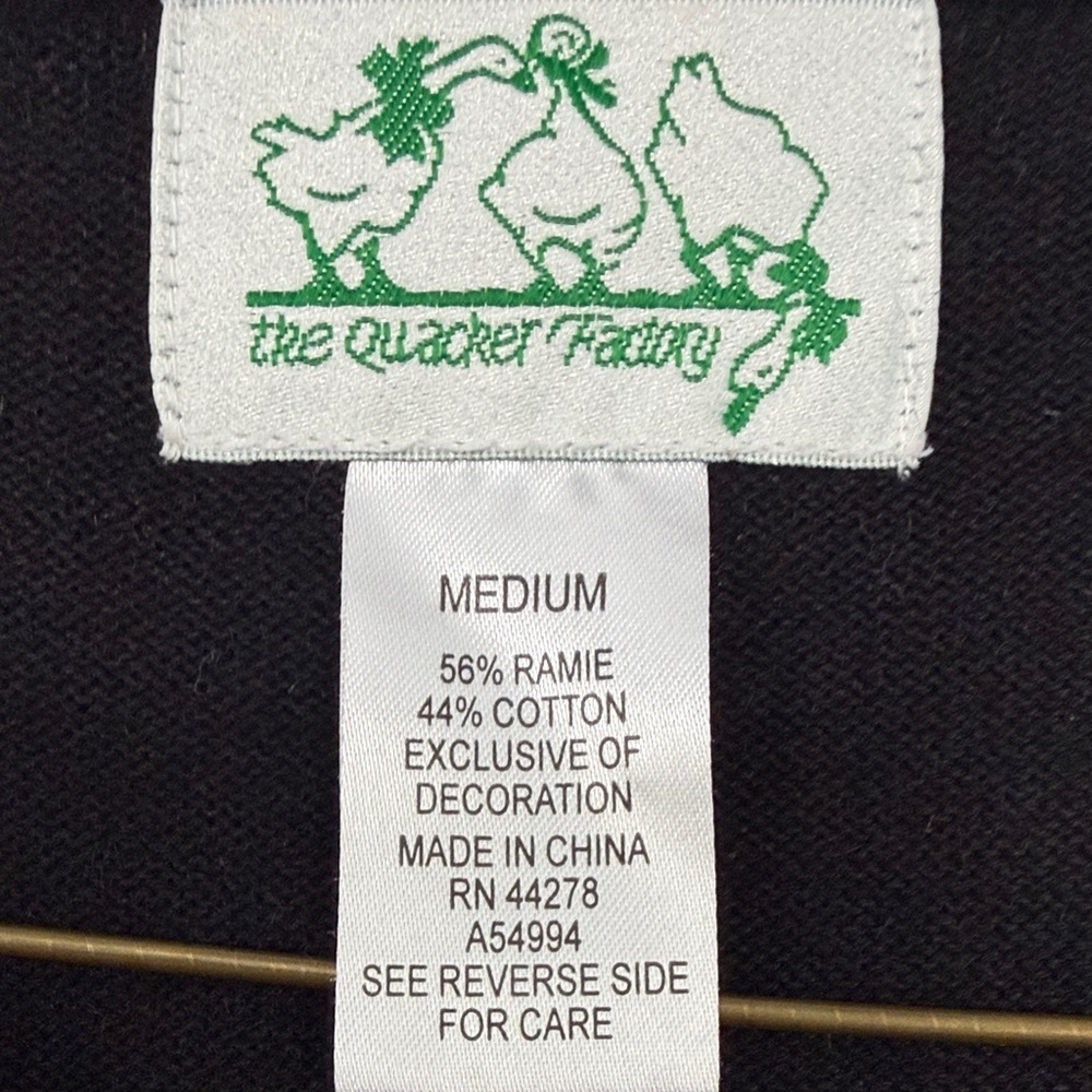 Quacker Factory Black Cardigan with Dog Embroidery - Picture 2 of 11